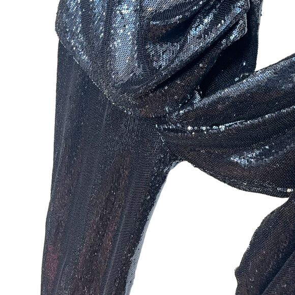 Dress the Population Sam Sequin Jumpsuit Navy Night Sky Size XS Sleeveless Zip - Picture 6 of 12